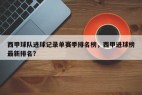 西甲球队进球记录单赛季排名榜，西甲进球榜最新排名？