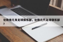 伦敦有几支足球俱乐部，伦敦几只足球俱乐部？