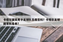 卡塔尔国家男子足球队百度百科？卡塔尔足球国家队名单？