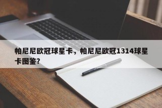 帕尼尼欧冠球星卡，帕尼尼欧冠1314球星卡图鉴？