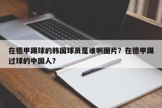 在德甲踢球的韩国球员是谁啊图片？在德甲踢过球的中国人？