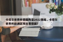 卡塔尔世界杯德国阵容2022赛程，卡塔尔世界杯欧洲区预选赛德国？