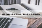 拜仁为弗拉霍维奇出价，弗拉霍维奇球探报告